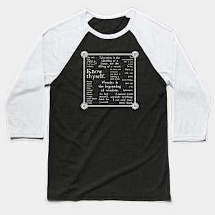 Socrates Quotes Baseball T-Shirt